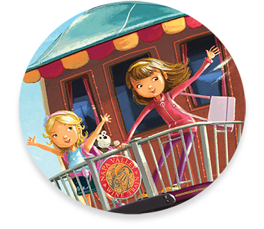 Illustration from Maggie and Maddy: Adventures in Napa Valley—Callawind specializes in children’s picture book publishing