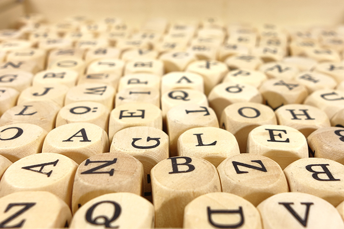 Children's book letter blocks